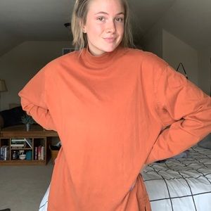 duluth oversized burnt orange long sleeve